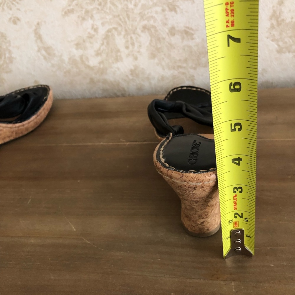 Cherokee wedges leather sandals - Picture 6 of 8